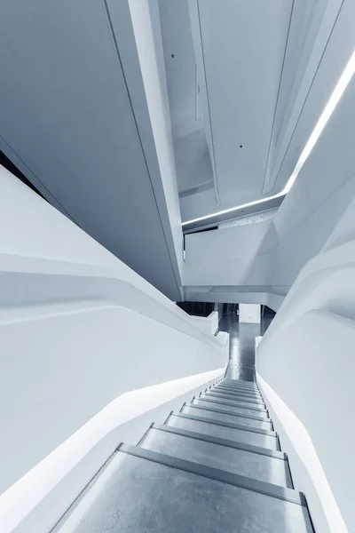 Escalera Futurista Fondo Interior Moderno — Foto de Stock