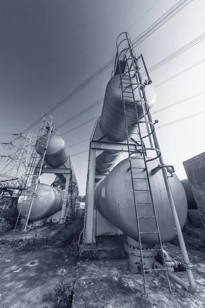 Vista Tanque Armazenamento Óleo — Fotografia de Stock