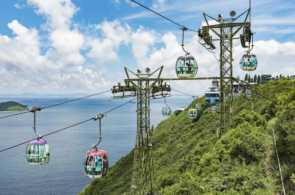 Hong Kong China Julho 2017 Cablecar Ocean Park Hongkong Teleférico — Fotografia de Stock