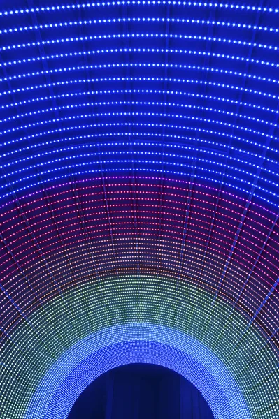 Цветной Светодиодный Туннель — стоковое фото
