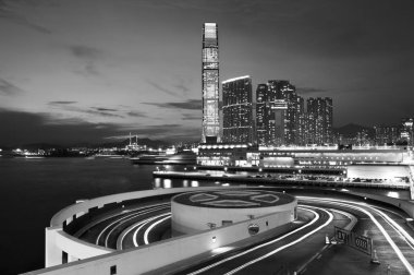 Hong Kong şehir alacakaranlıkta