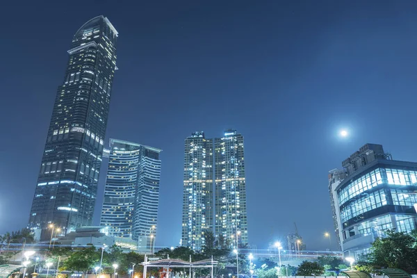 Skyline Hong Kong City Night — Stock Photo, Image