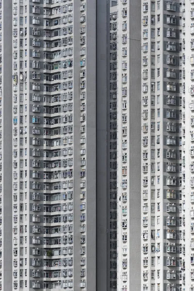 Buitenkant Van Hoogbouw Woongebouw Hong Kong Stad — Stockfoto