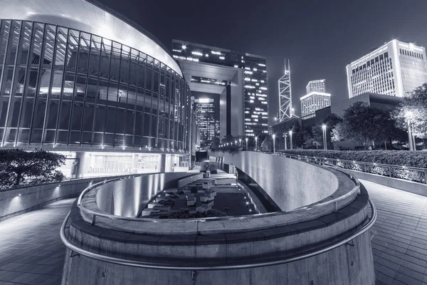 Midtwon Cidade Hong Kong Noite — Fotografia de Stock