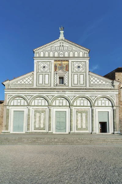 Kyrkan San Miniato Monte Florens Italien Det Basilika — Stockfoto