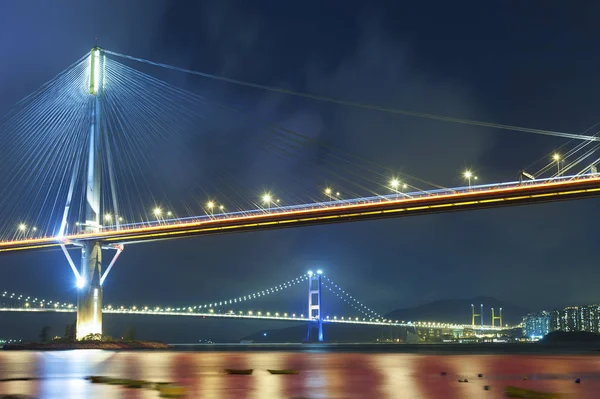 Ting Kau Bridge Och Tsing Bridge Hongkong — Stockfoto