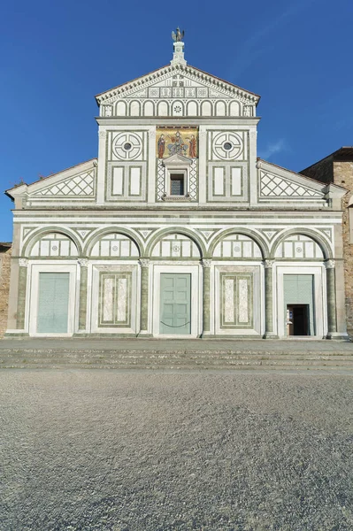 Kyrkan San Miniato Monte Florens Italien Det Basilika — Stockfoto