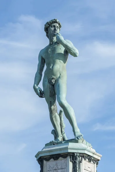 Szobor David Michelangelo Firenze Olaszország — Stock Fotó