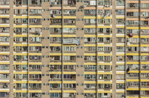 Buitenkant Van Hoogbouw Woongebouw Hong Kong Stad — Stockfoto