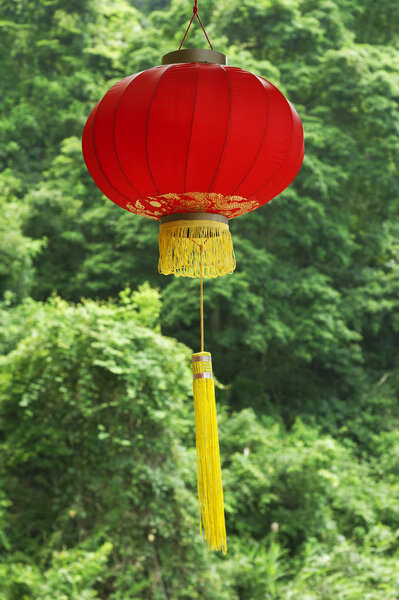 one Red Chinese Lantern