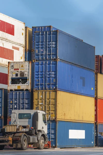 Commercial container port in Hong Kong