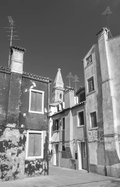 Velha Casa Residencial Ilha Burano Veneza Itália — Fotografia de Stock