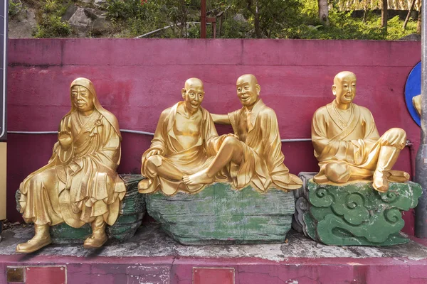 Buda Heykelinin Bin Buda Manastırı Hong Kong Çin — Stok fotoğraf