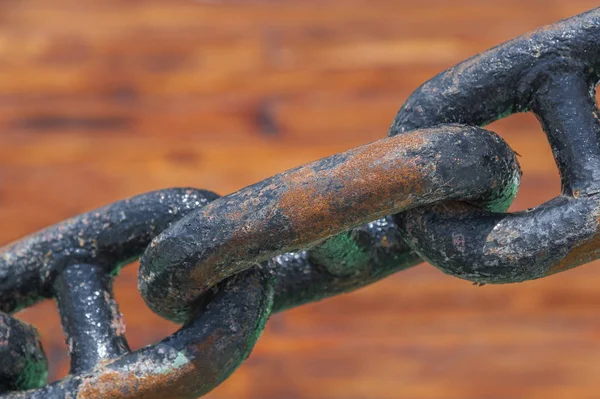 Rusty Steel Chain Background Wallpaper Close — Stock Photo, Image