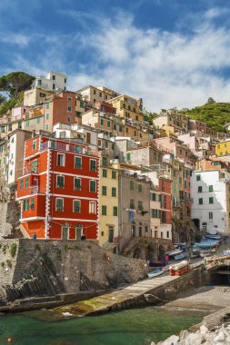 Resort village Riomaggiore, Cinque, Terre, Liguria, Italy 	