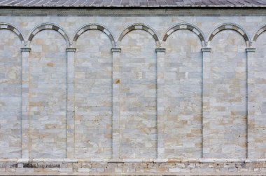 Pisa, Toskana, İtalya 'da klasik eski duvar