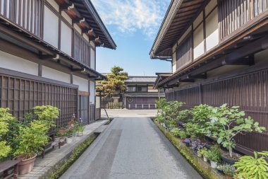 Eski sokak tarihi kent Takayama, Japonya