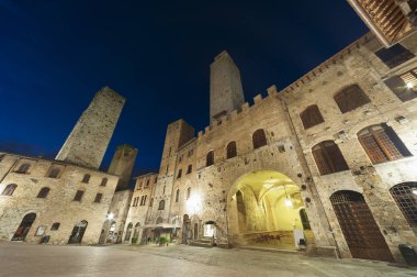 San Gimignano Ortaçağ Köyü, Toskana, İtalya, Avrupa