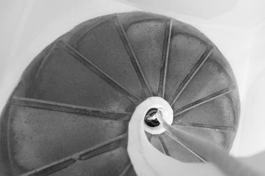 Halat tırabzanlı Old Spiral Merdiveni 