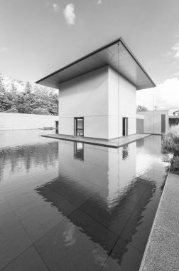 Kanazawa, Japonya - 02 Haziran 2017: DT Suzuki Müzesi. Daisetsu Teitaro Suzuki, bir bilim adamı batıda Yayilim Uzakdoğu felsefesinde enstrümental Eserleri Müzesi anısına.