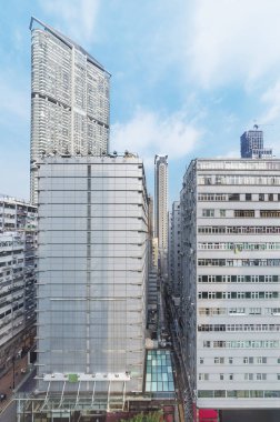 Hong Kong şehrindeki yüksek binalar.