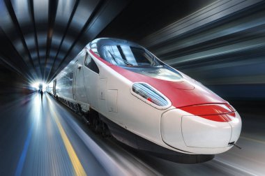 Süper aerodinamik tren yakın arka plan