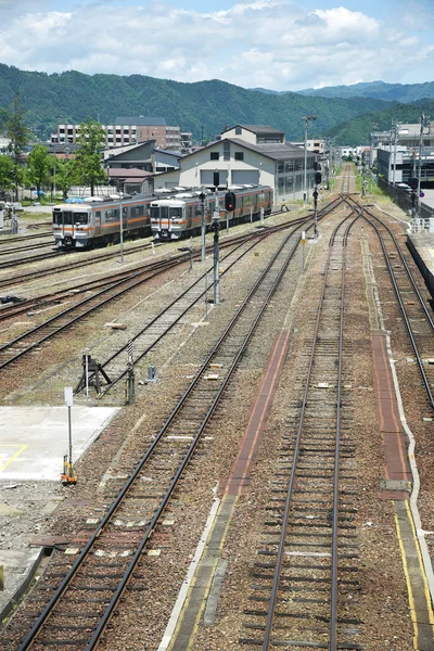 Dworzec Kolejowy Mieście Takayama Japonia — Zdjęcie stockowe
