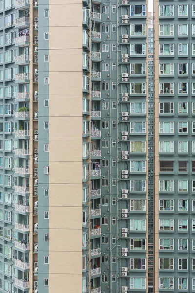 Buitenkant Van Hoogbouw Woongebouw Hong Kong Stad — Stockfoto