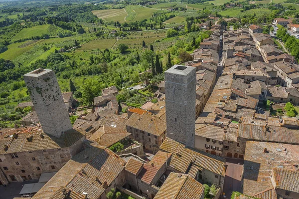 Toszkána Középkori San Gimignano Olaszország — Stock Fotó