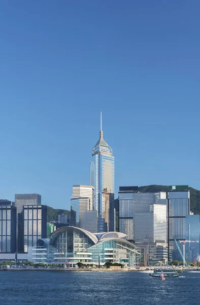 Hong Kong şehrinin silueti.