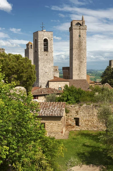 意大利托斯卡纳San Gimignano中世纪村 — 图库照片