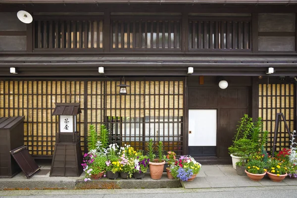 Facade Wooden House Old District Historical Takayama Town Japan — Stock Photo, Image