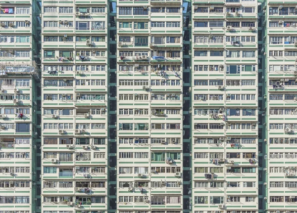 Hong Kong Şehrindeki Yüksek Binaların Cephesi — Stok fotoğraf