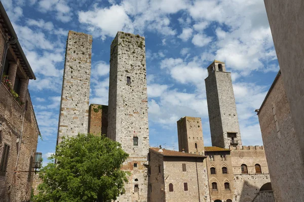 Paisagem Idílica Medieval Village San Gimignano Toscana Itália Europa — Fotografia de Stock