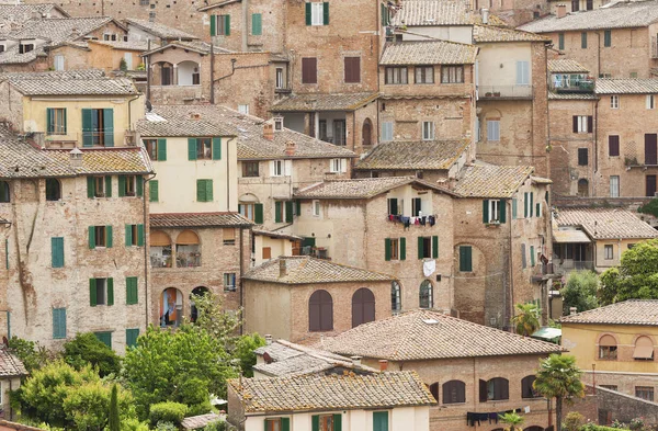 Régi Lakóház Siena Toscana Olaszország — Stock Fotó