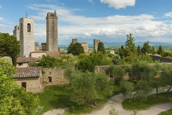 San Gimignano Medieval Village Τοσκάνη Ιταλία Ευρώπη — Φωτογραφία Αρχείου