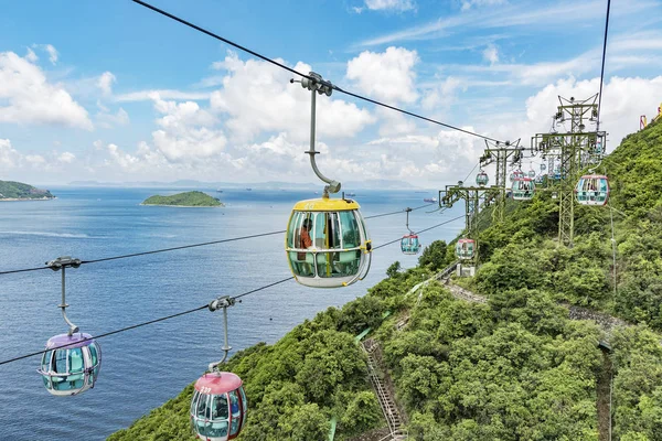 Hong Kong China Julho 2017 Cablecar Ocean Park Hongkong Teleférico — Fotografia de Stock