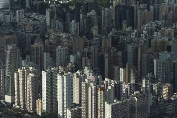 日没後の香港市の空中風景 — ストック写真