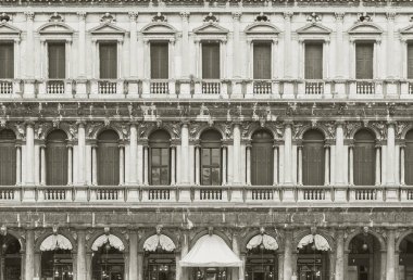 Venedik, İtalya 'da Klasik Mimarlık Cephesi
