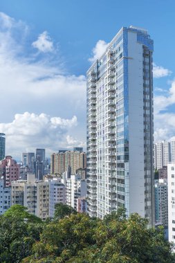 Hong Kong 'da yüksek binalar.