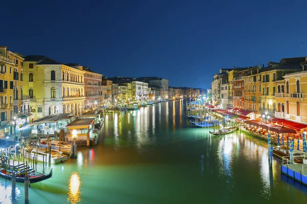 Nuit Romantique Arrière Plan Avec Rivière Venise Italie — Photo