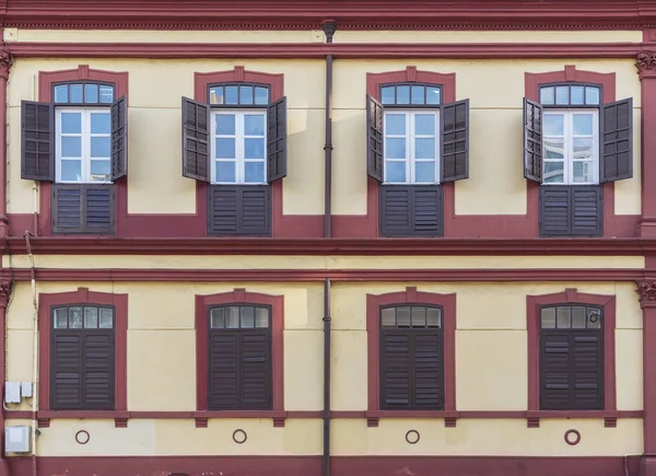 Facade of Portuguese colonial architecture in Macau, China