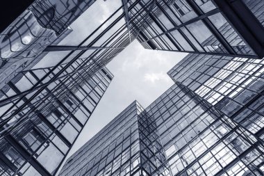 Modern ofis binasının dışı. Mimari soyut arkaplan