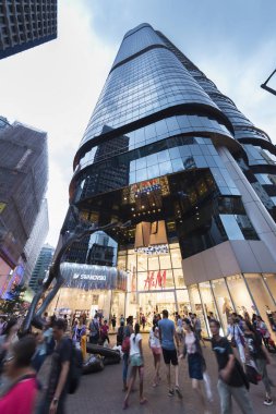 Hong Kong, Çin - 07 Haziran 2016: Mongkok Soka gökdelen