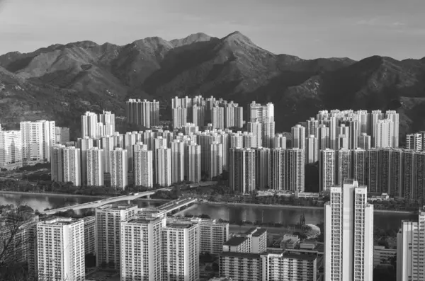 香港城住宅区鸟图 — 图库照片