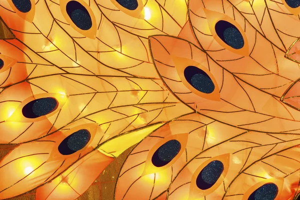 이국적인 인공 주황색 깃털 배경입니다. 추상 패턴 — 스톡 사진