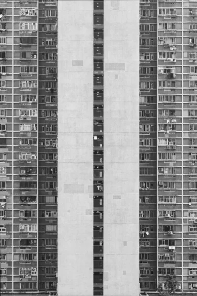 Edifício residencial de alta elevação. Propriedade pública em Hong Kong — Fotografia de Stock