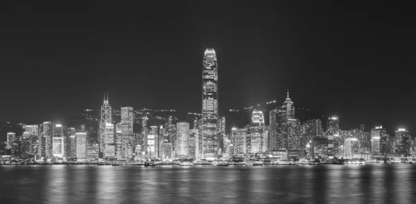 Port de Victoria de la ville de Hong Kong la nuit — Photo