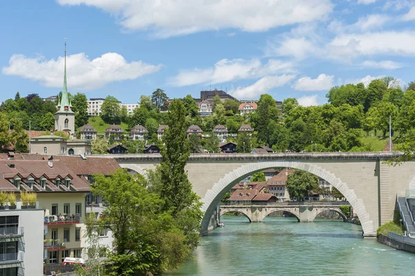 Aare folyó, Bern, Svájc-híd. — Stock Fotó