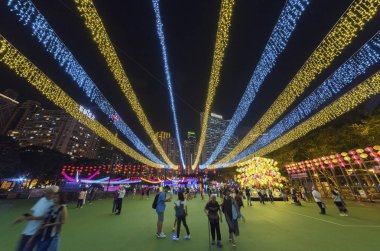 Hong Kong , Çin - 06 Ekim 2017 : Geleneksel Çin lantesi